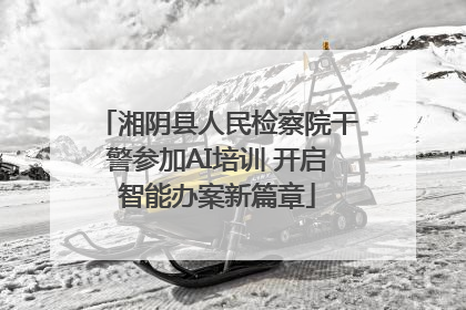 湘阴县人民检察院干警参加AI培训 开启智能办案新篇章