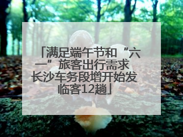 满足端午节和“六一”旅客出行需求 长沙车务段增开始发临客12趟