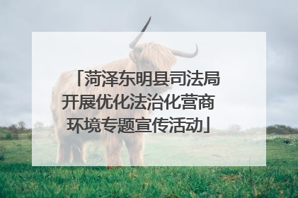 菏泽东明县司法局开展优化法治化营商环境专题宣传活动