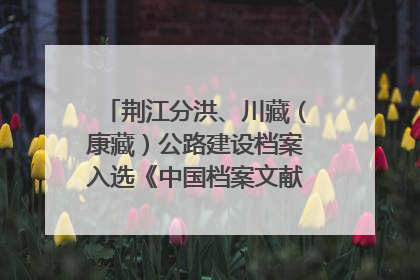 荆江分洪、川藏（康藏）公路建设档案入选《中国档案文献遗产名录》