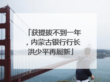 获提拔不到一年，内蒙古银行行长洪少平再履新