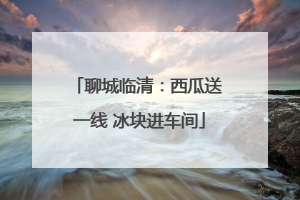 聊城临清：西瓜送一线 冰块进车间