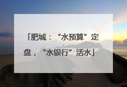 肥城：“水预算”定盘，“水银行”活水