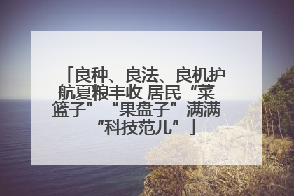 良种、良法、良机护航夏粮丰收 居民“菜篮子”“果盘子”满满“科技范儿”