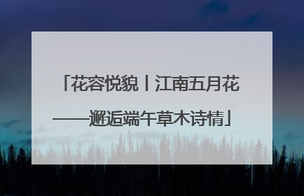 花容悦貌丨江南五月花——邂逅端午草木诗情