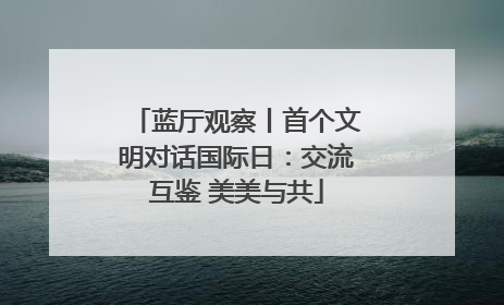 蓝厅观察丨首个文明对话国际日：交流互鉴 美美与共