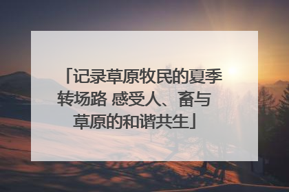 记录草原牧民的夏季转场路 感受人、畜与草原的和谐共生