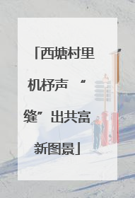 西塘村里机杼声 “缝”出共富新图景