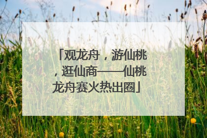 观龙舟，游仙桃，逛仙商——仙桃龙舟赛火热出圈