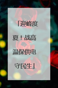 迎峰度夏！战高温保供电守民生