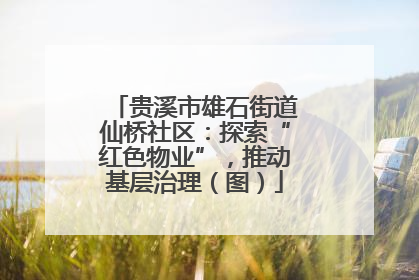 贵溪市雄石街道仙桥社区：探索“红色物业”，推动基层治理（图）