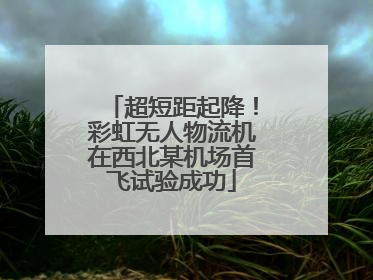 超短距起降！彩虹无人物流机在西北某机场首飞试验成功