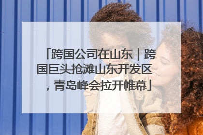 跨国公司在山东｜跨国巨头抢滩山东开发区，青岛峰会拉开帷幕