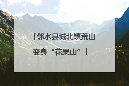 邻水县城北镇荒山变身“花果山”