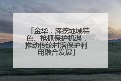 金华：深挖地域特色、抢抓保护机遇，推动传统村落保护利用融合发展