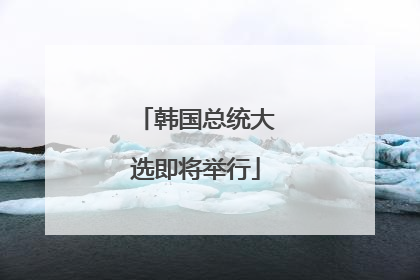 韩国总统大选即将举行