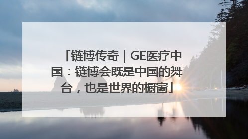 链博传奇｜GE医疗中国：链博会既是中国的舞台，也是世界的橱窗