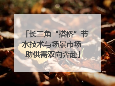 长三角“搭桥”节水技术与场景市场 助供需双向奔赴