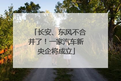 长安、东风不合并了！一家汽车新央企将成立