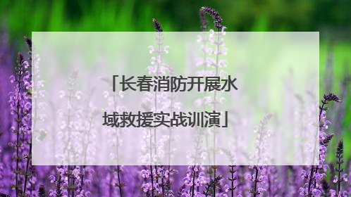 长春消防开展水域救援实战训演