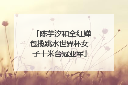 陈芋汐和全红婵包揽跳水世界杯女子十米台冠亚军