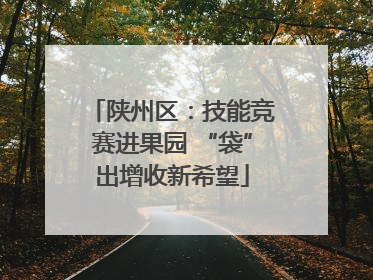 陕州区：技能竞赛进果园 “袋”出增收新希望