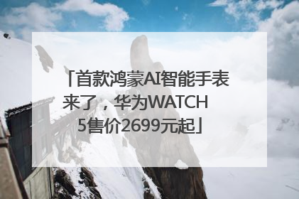 首款鸿蒙AI智能手表来了，华为WATCH 5售价2699元起