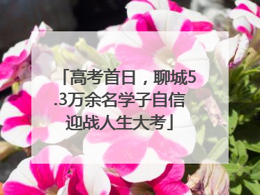 高考首日，聊城5.3万余名学子自信迎战人生大考