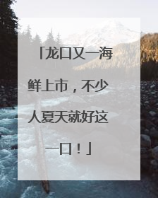 龙口又一海鲜上市，不少人夏天就好这一口！
