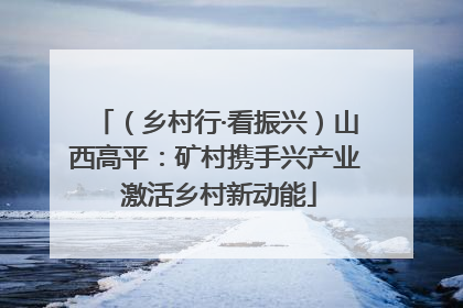 （乡村行·看振兴）山西高平：矿村携手兴产业 激活乡村新动能