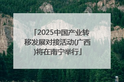 2025中国产业转移发展对接活动(广西)将在南宁举行