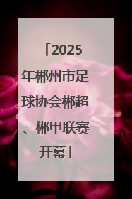 2025年郴州市足球协会郴超、郴甲联赛开幕