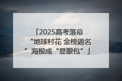 2025高考落幕 “地球村花 金榜题名”海报成“显眼包”