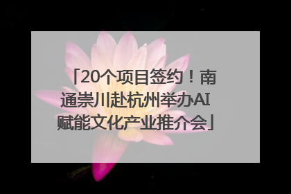 20个项目签约！南通崇川赴杭州举办AI赋能文化产业推介会