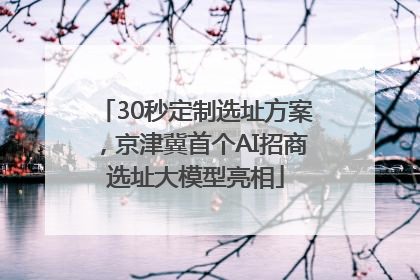 30秒定制选址方案，京津冀首个AI招商选址大模型亮相