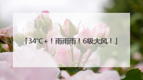 34℃+！雨雨雨！6级大风！