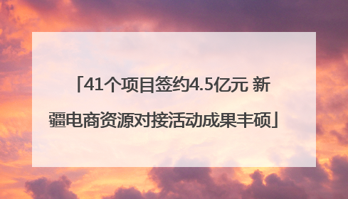 41个项目签约4.5亿元 新疆电商资源对接活动成果丰硕