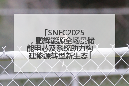 SNEC2025，鹏辉能源全场景储能电芯及系统助力构建能源转型新生态